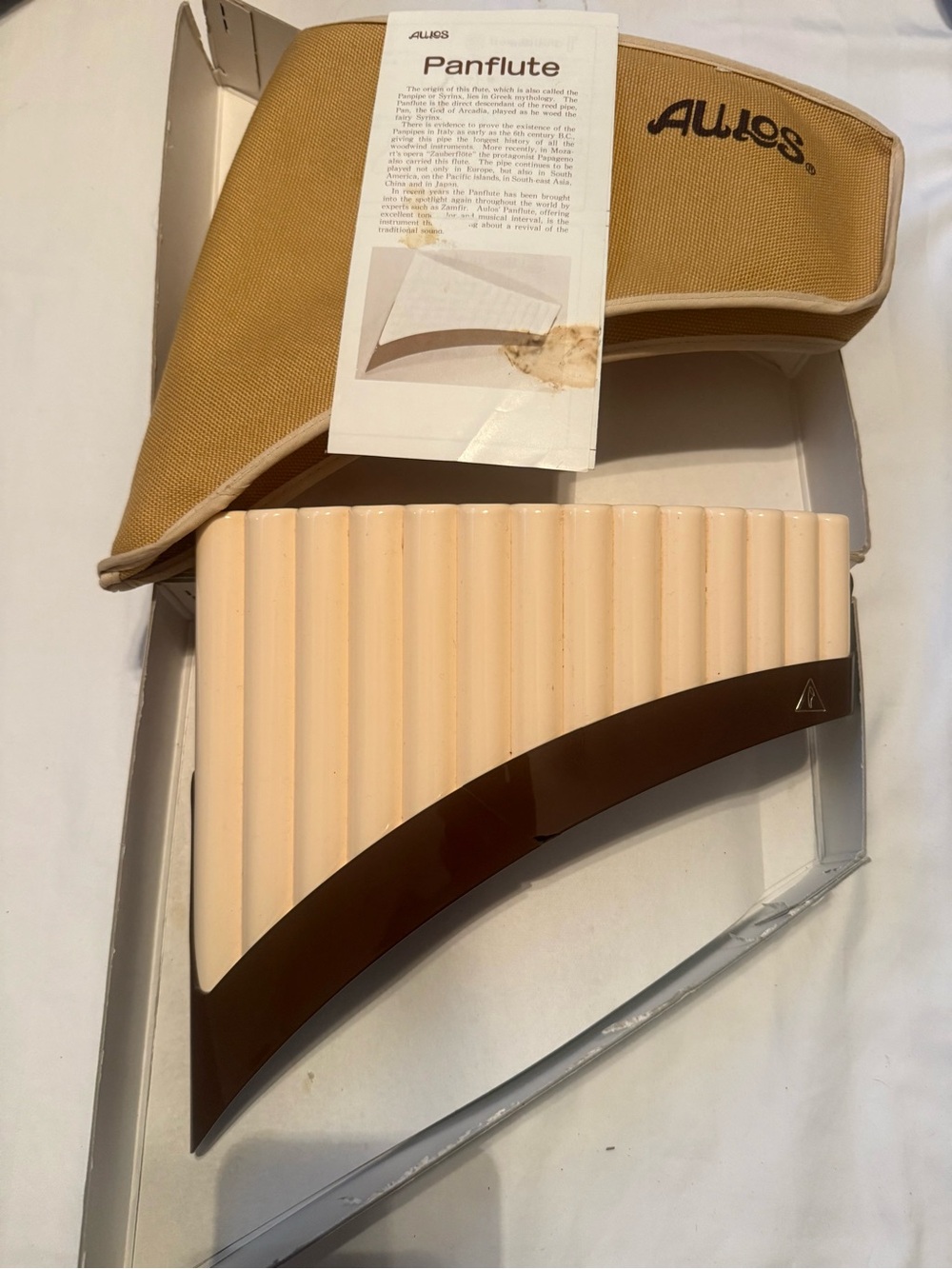 Azules Panflute in Cream and Brown